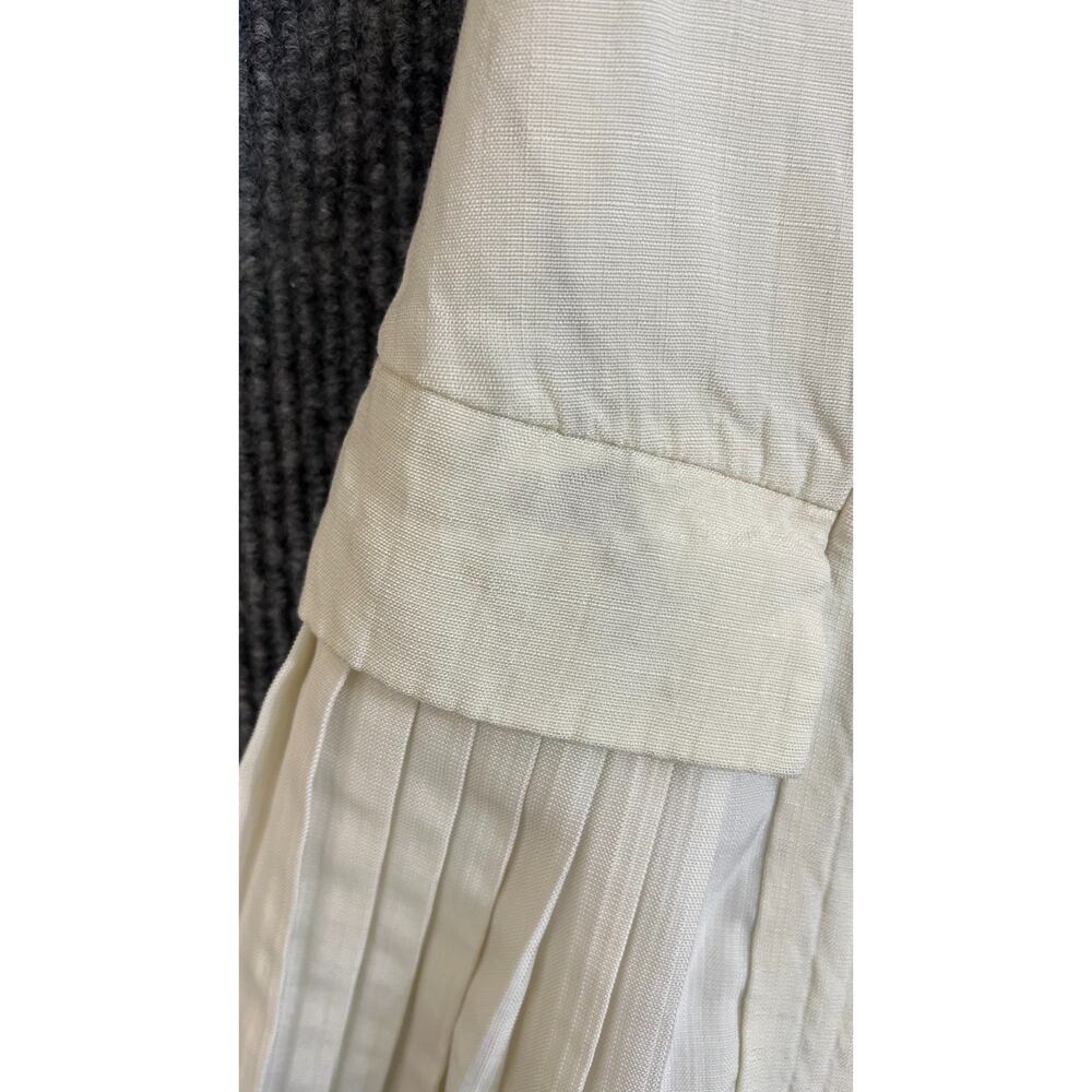 Sandro Carine Sleeveless Mini Dress Womens 34 Cream V Neck Classic Luxury - Picture 5 of 16